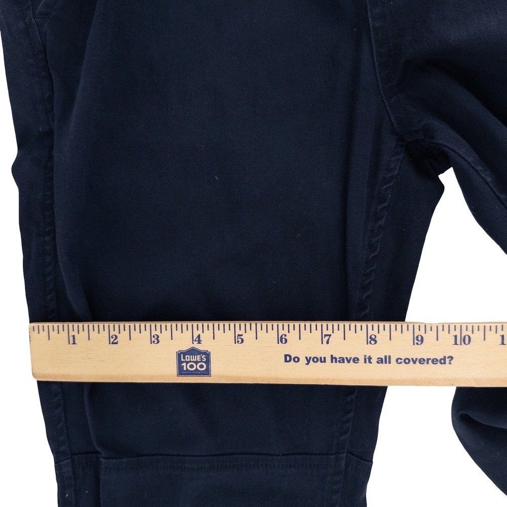 Bearded Goat Mens M Pants Navy Blue Elastic Waist Stretch Twill Gorpcore Utility - Picture 15 of 16